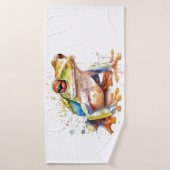 Golden Azure Tree Frog Badehandtuch (Badehandtuch)