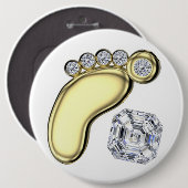 Golden Baby Foot Button (Vorne & Hinten)