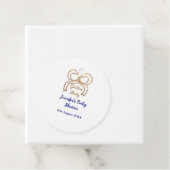 Golden baby Glitzer Bogen Royal Blue Babydusche Geschenkanhänger (Beispiel)