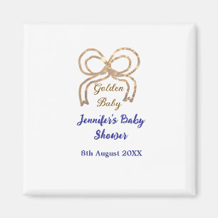 Golden baby Glitzer Bogen Royal Blue Babydusche Magnet