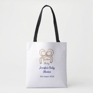 Golden baby Glitzer Bogen Royal Blue Babydusche Tasche