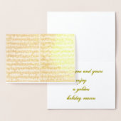 Golden Bach Chaconne Music Manuscript Folienkarte (Anzeige)