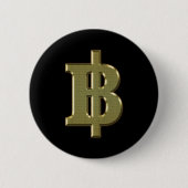 GOLDEN BAHT SIGN ฿ thailändischer ฿ Button (Vorderseite)