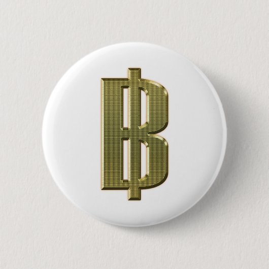 GOLDEN BAHT SIGN ฿ thailändischer ฿ Button (Vorderseite)