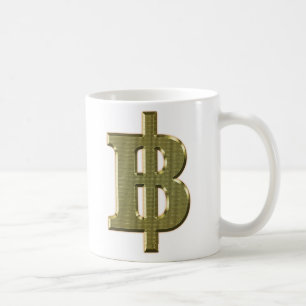 GOLDEN BAHT SIGN ฿ thailändischer ฿ Kaffeetasse