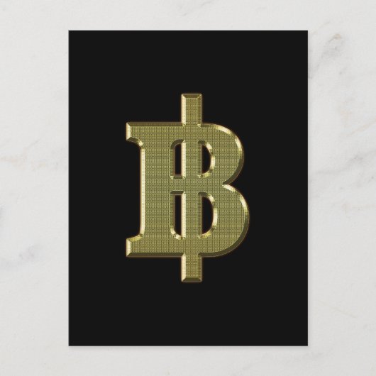 GOLDEN BAHT SIGN ฿ thailändischer ฿ Postkarte (Vorderseite)