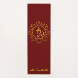 Golden Balinese Om mit Lotus Yoga Mat Yogamatte