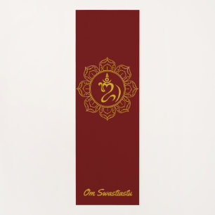 Golden Balinese Om mit Lotus Yoga Mat Yogamatte