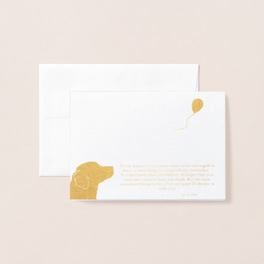 Golden Balloon Folienkarte (Vorderseite mit Umschlag)