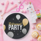 Golden Balloon Send‑Off Plate Pappteller (Party)