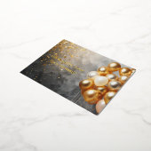 Golden Balloon Themed Folien Feiertagspostkarte (Gedreht)