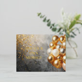 Golden Balloon Themenfokus Urlaubspostkarte Folien Feiertagspostkarte (Stehend vorne)