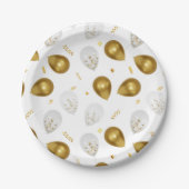 Golden Balloons & Confetti Party Teller (Vorderseite)