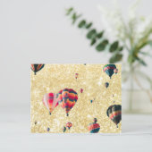 Golden Balloons Postkarte (Stehend Vorderseite)