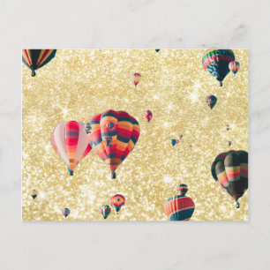 Golden Balloons Postkarte