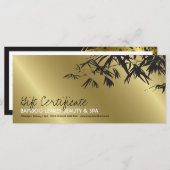 Golden Bamboo Blätter Zen Wellness-Center Geschenk (Vorne/Hinten)