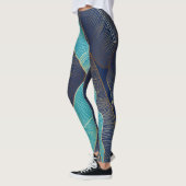 Golden Banana Leaf: Luxuriöses Muster. Leggings (Links)