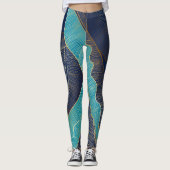 Golden Banana Leaf: Luxuriöses Muster. Leggings (Vorderseite)