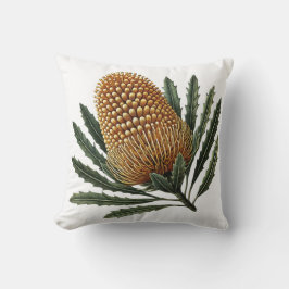 Golden Banksia Botanische australische Blume Kissen