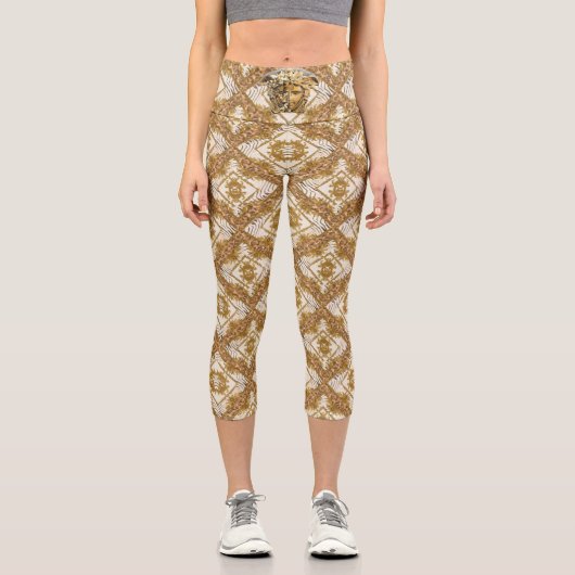 Golden Barock Capri Leggings (Vorderseite)
