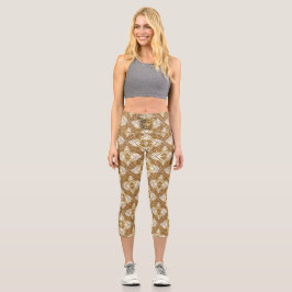 Golden Barock Capri Leggings