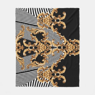 Golden barocke, aufwändige Dekoration. Fleecedecke