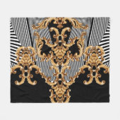 Golden barocke, aufwändige Dekoration. Fleecedecke (Vorderseite (Horizontal))