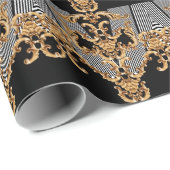 Golden barocke, aufwändige Dekoration. Geschenkpapier (Rolleneckpunkt)