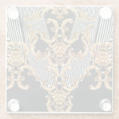 Golden barocke, aufwändige Dekoration. Glasuntersetzer (Rückseite)