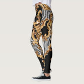 Golden barocke, aufwändige Dekoration. Leggings (Links)