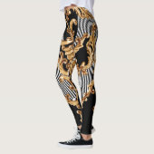 Golden barocke, aufwändige Dekoration. Leggings (Links)