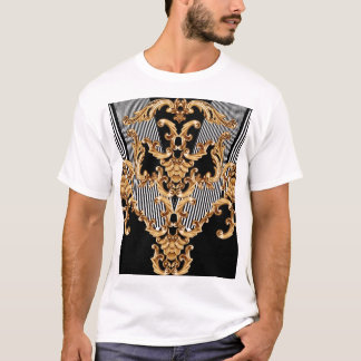 Golden barocke, aufwändige Dekoration. T-Shirt