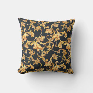 Golden barocke Krane: Rokoko-Ornament. Kissen
