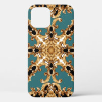 Golden barocke, luxuriöse Ornament-Design.