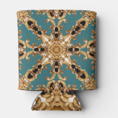 Golden barocke, luxuriöse Ornament-Design. Dosenkühler (Rückseite)