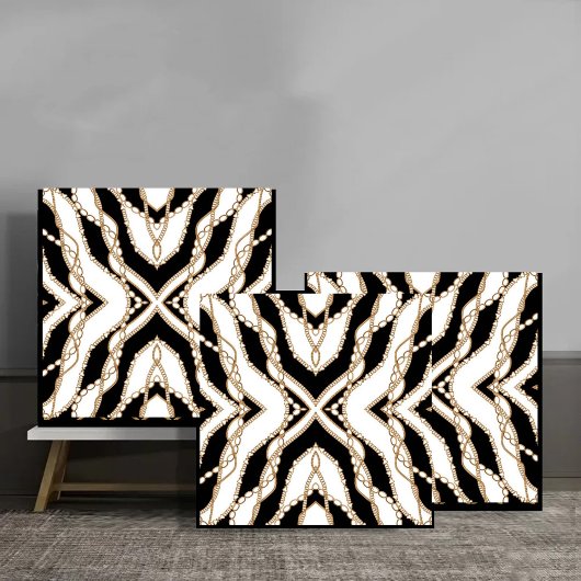 Golden Baroque Chains Luxury Design Fliese