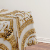 Golden Baroque Cornucopia auf Beige Erntedank Tischdecke (Beispiel)