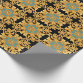 Golden Baroque Ornament 3D Elemente Geschenkpapier (Ecke)