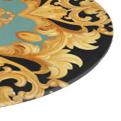 Golden Baroque Ornament 3D Elemente Schneidebrett (Ecke)