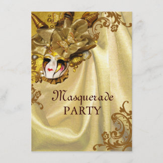 Golden Baroque Party Einladung