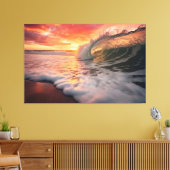 Golden Barrel Küste Fotorealistische Digitale Kuns Leinwanddruck (Insitu (Wohnzimmer))