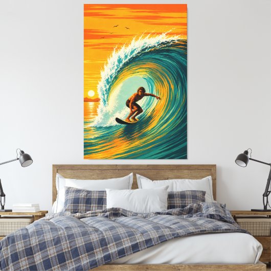 Golden Barrel Surfer Leinwanddruck (Insitu (Schlafzimmer))