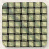 Golden Basket Weave Getränkeuntersetzer (Vorderseite)