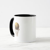 Golden Basketball & Hoop Design Tasse (Vorderseite Links)