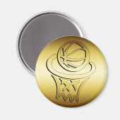 GOLDEN BASKETBALL HOOP MAGNET (Vorderseite/Rückseite)