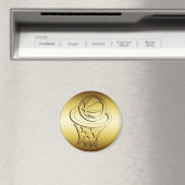 GOLDEN BASKETBALL HOOP MAGNET (In Situ (Geschirrspüler))