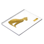 Golden Bastet - Ägyptische Katze-Schutzgöttin Notizblock (Linke Seite)
