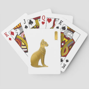 Golden Bastet - Ägyptische Katze-Schutzgöttin Spielkarten