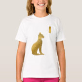 Golden Bastet - Ägyptische Katze-Schutzgöttin T-Shirt (Vorderseite)