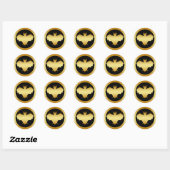 GOLDEN BAT RUNDER AUFKLEBER (Blatt)